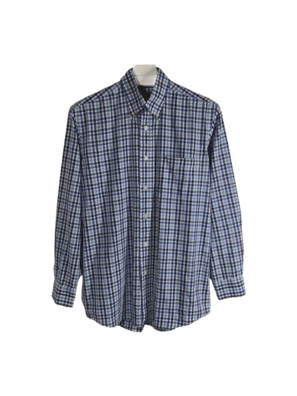 Pendleton Mens Small Blue Plaid Button Down Shirt 100 Cotton
